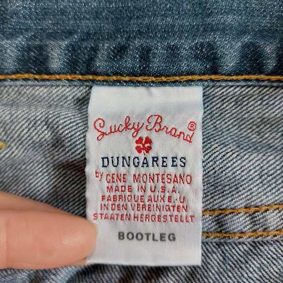 Vintage Lucky Brand Men's 183 Boot Legs Short Inseam Denim Jeans Siz 38 - Picture 12 of 13